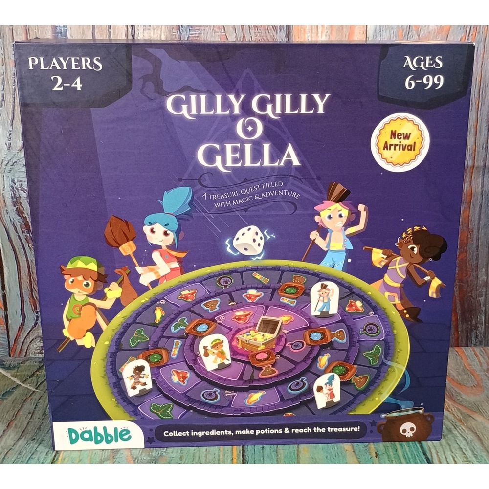 Dabble Gilly Gilly O Gella Board Game Magic Treasure Quest Ages‎ 6+ 2-4 Players